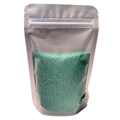 Cascalho de areia na cor verde esmeralda